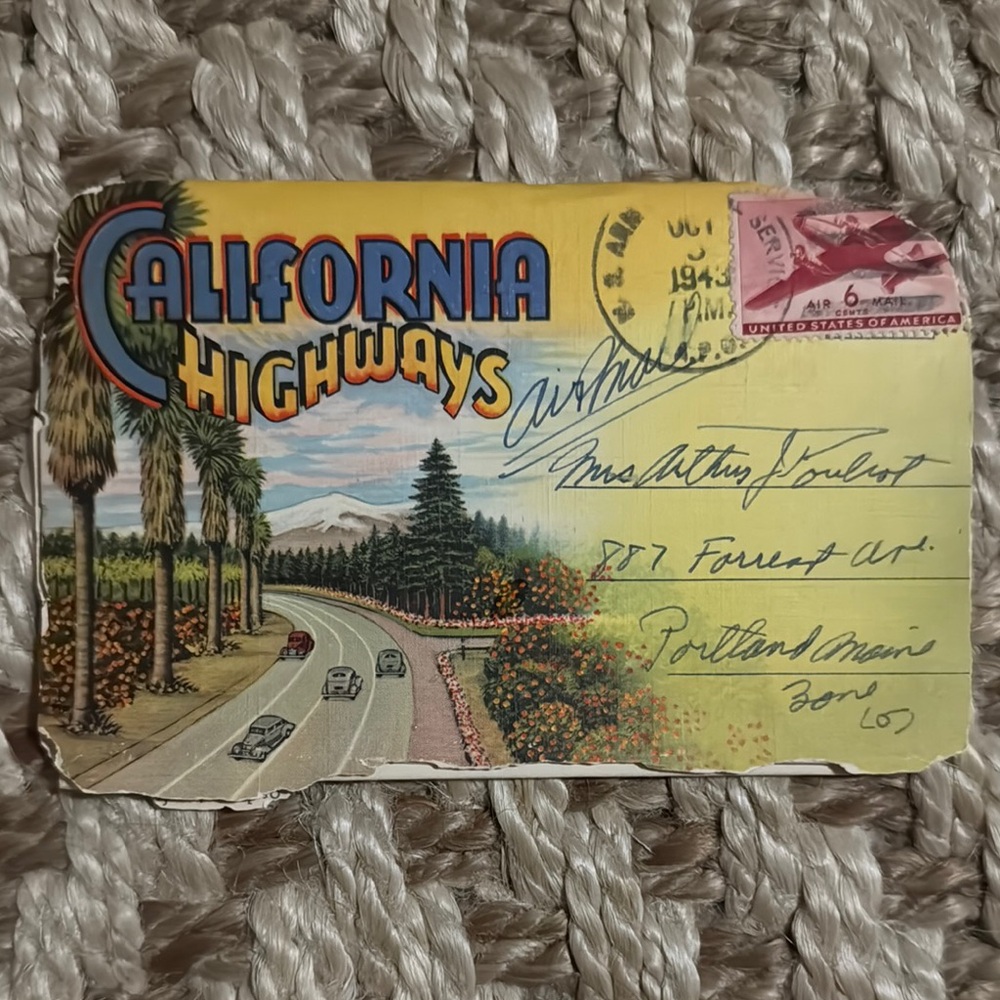 Vintage California Highways Postcard folder
